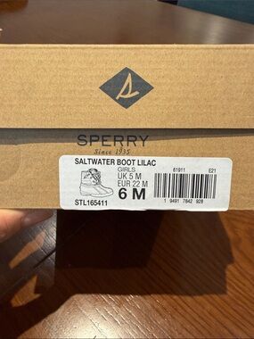 Sperry Girls' Saltwater Boot in Lilac